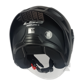 CASCO ABIERTO LS2 OF616 AIRFLOW II NEGRO MATE