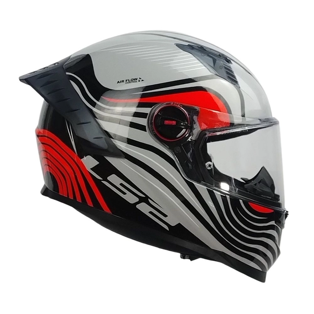 CASCO LS2 FF816 COSMOS BEATS GRIS ROJO