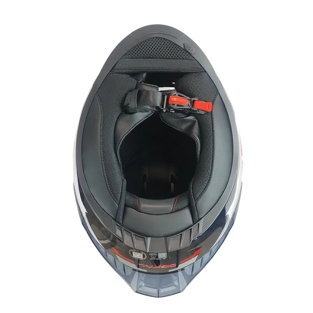 CASCO LS2 FF816 COSMOS BEATS GRIS ROJO