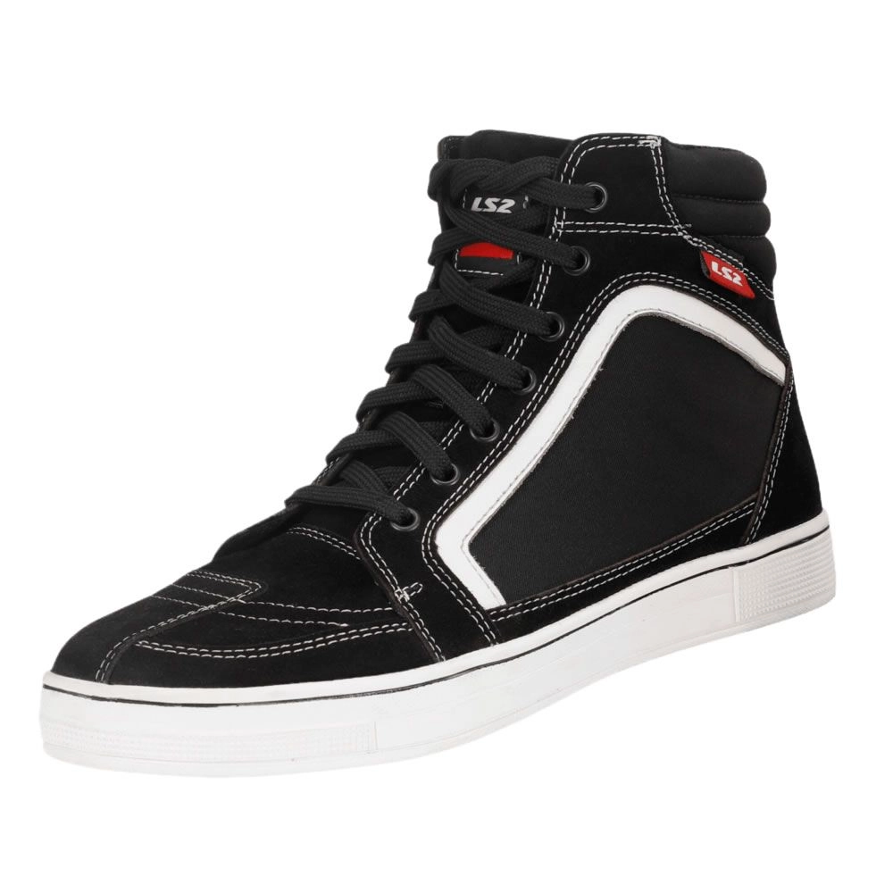BOTA LS2 DORON NEGRA BLANCA HOMBRE