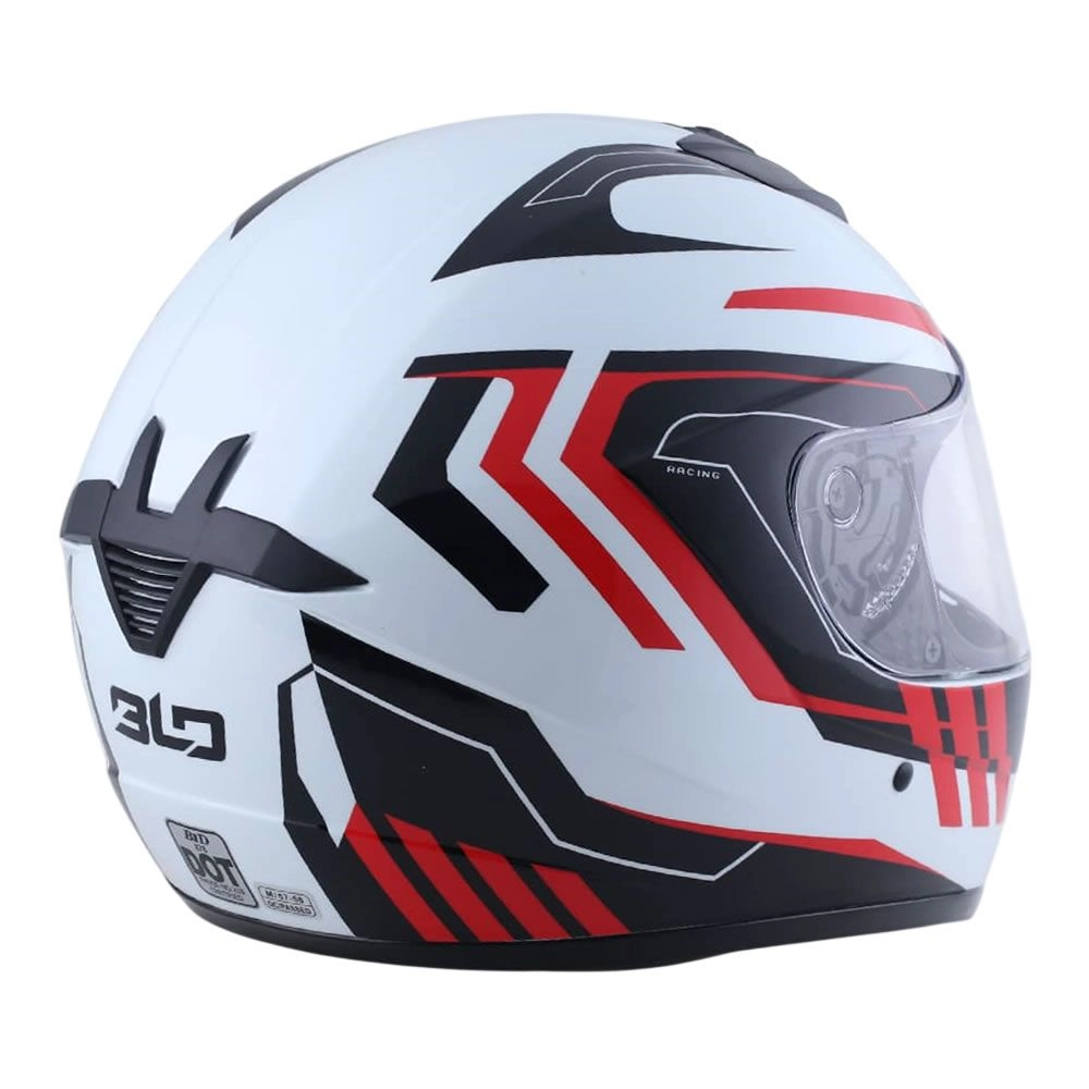 CASCO BLD 878 DOT TRACE BLANCO NEGRO ROJO