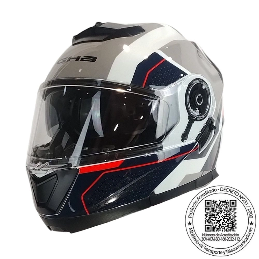 CASCO GHB 160 BOUNDARY BLANCO ROJO AZUL