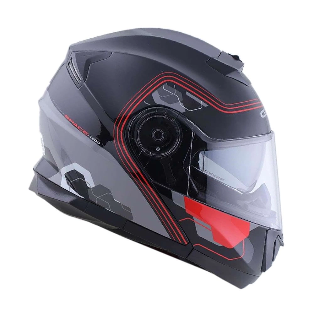 CASCO ABATIBLE GHB 160 EXODUS NEGRO BLANCO ROJO