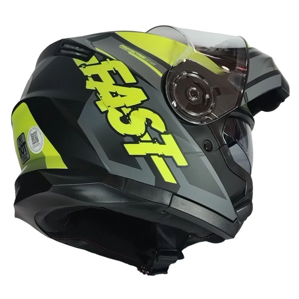 CASCO GHB 160 FAST NEGRO AMARILLO MATE