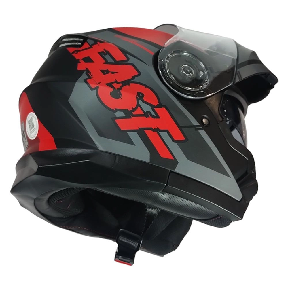 CASCO GHB 160 FAST NEGRO ROJO MATE