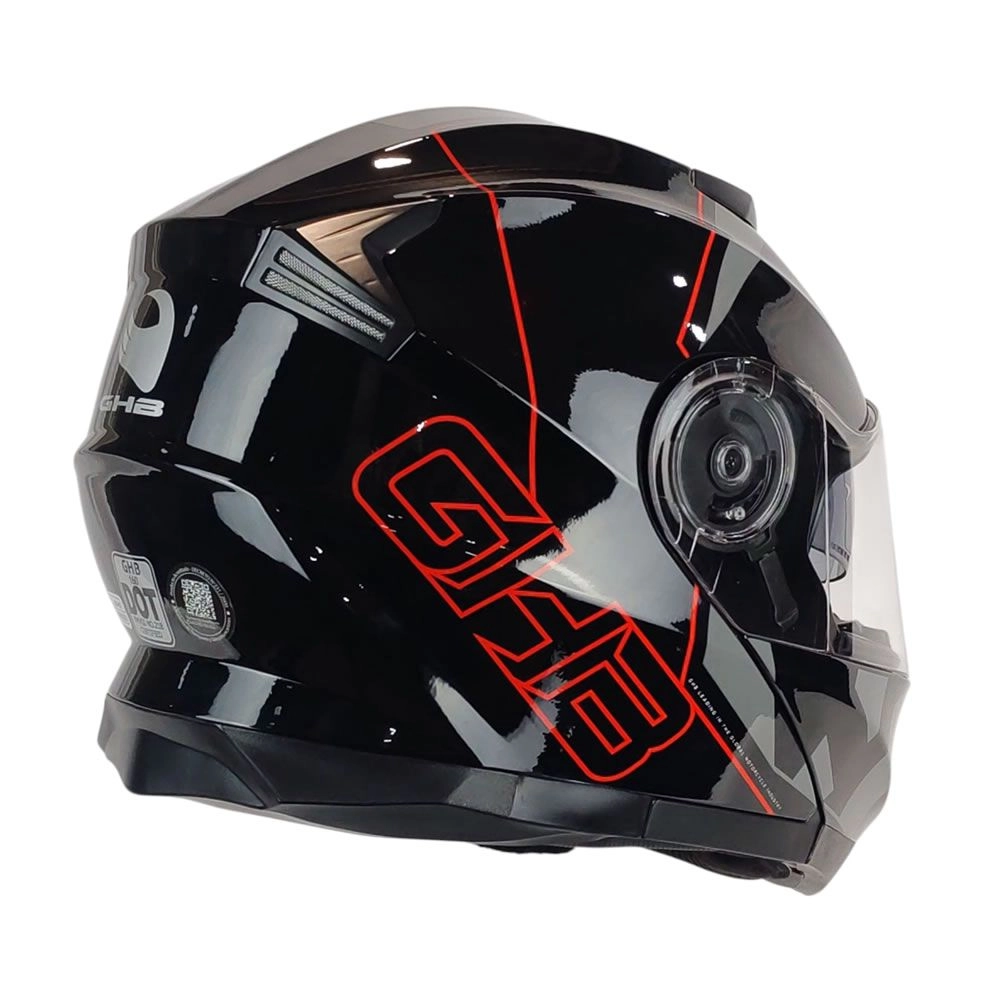 CASCO GHB 160 STREAK NEGRO ROJO