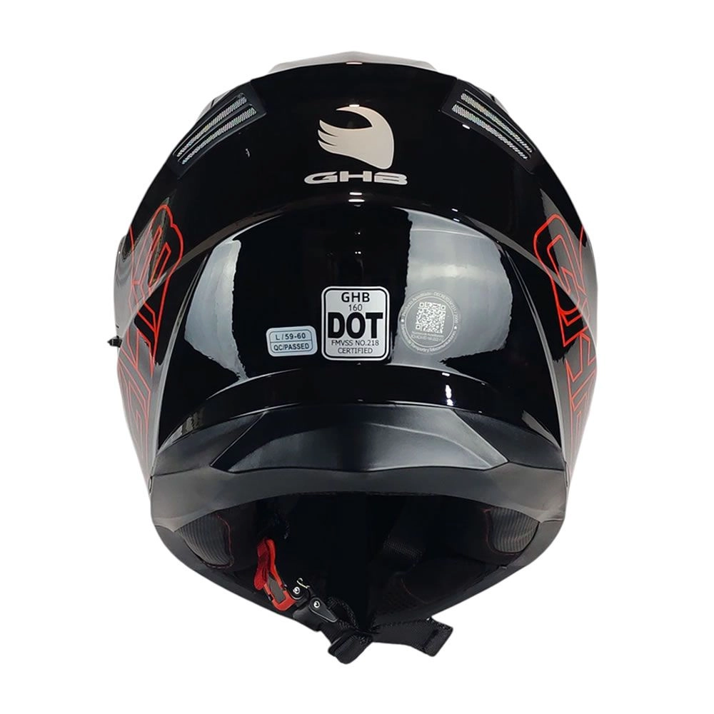CASCO GHB 160 STREAK NEGRO ROJO