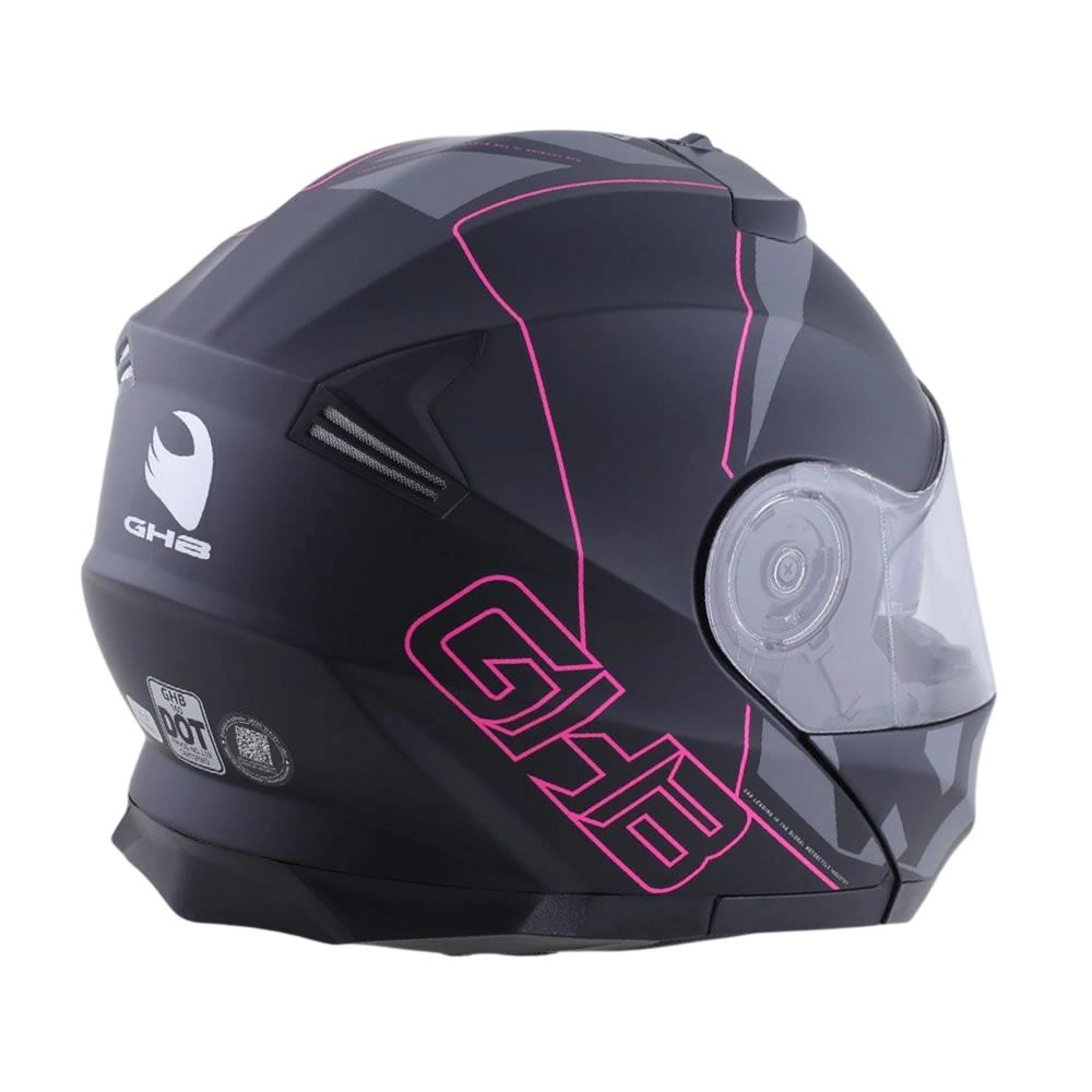 CASCO GHB 160 STREAK NEGRO ROSA MATE