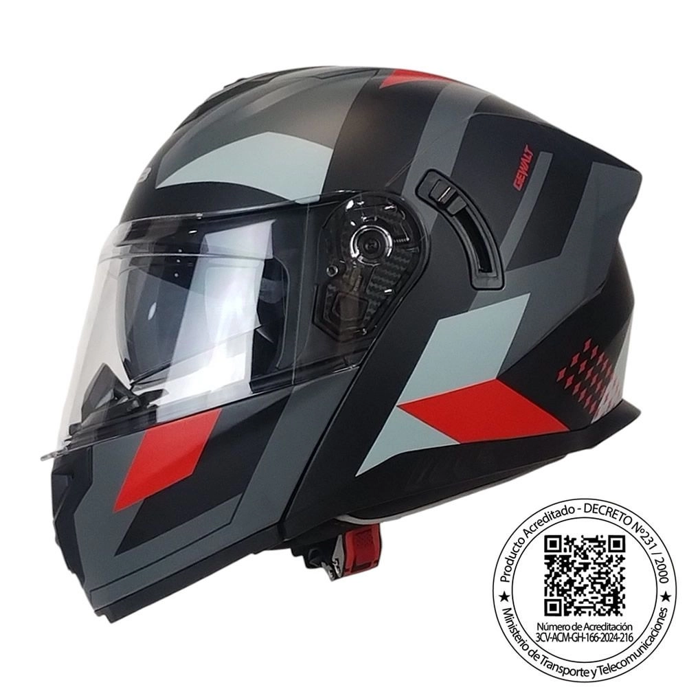 CASCO GHB 166 BELIEF NEGRO ROJO MATE