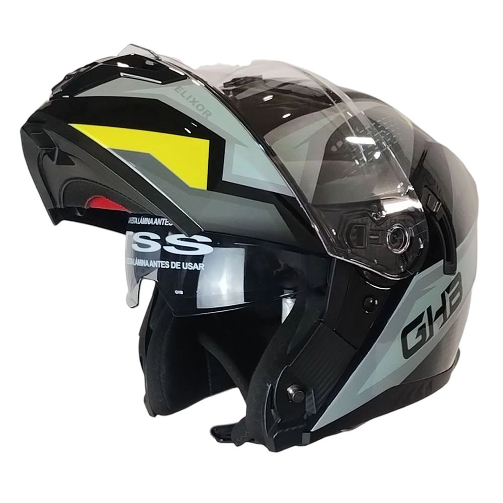 CASCO GHB 166 ELIXOR NEGRO AMARILLO