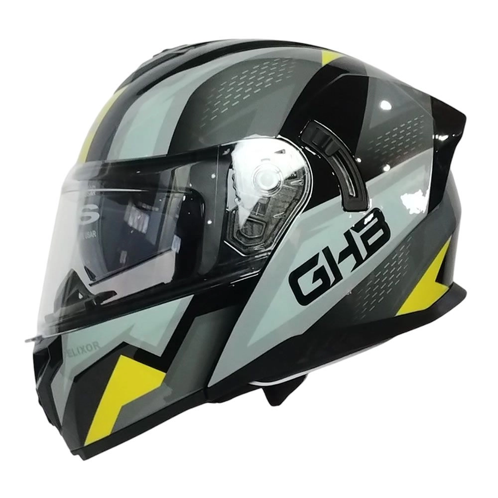 CASCO GHB 166 ELIXOR NEGRO AMARILLO
