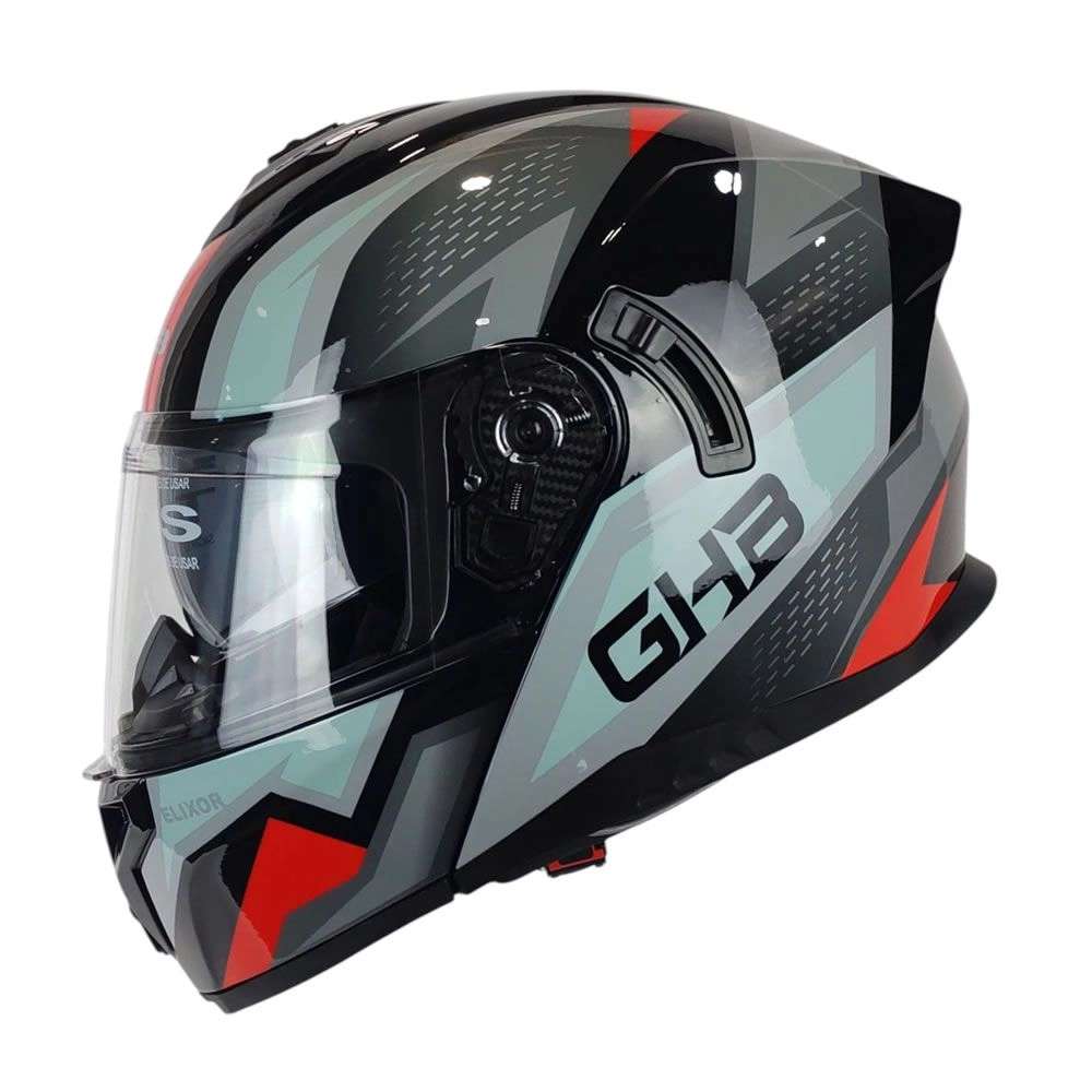 CASCO GHB 166 ELIXOR NEGRO ROJO