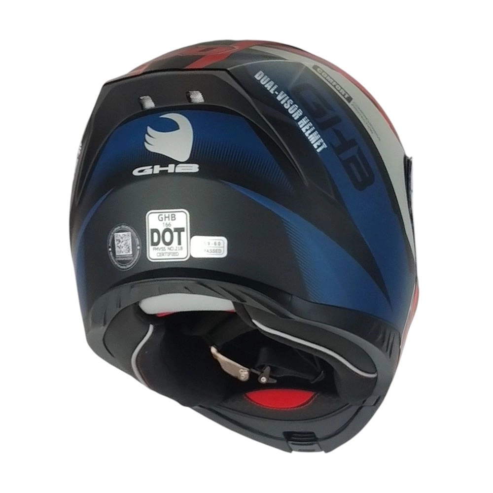 CASCO GHB 166 NINETY NEGRO ROJO MATE