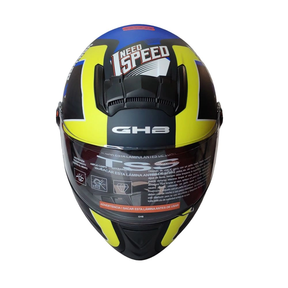 CASCO GHB M-61 SCHEME NEGRO AMARILLO MATE