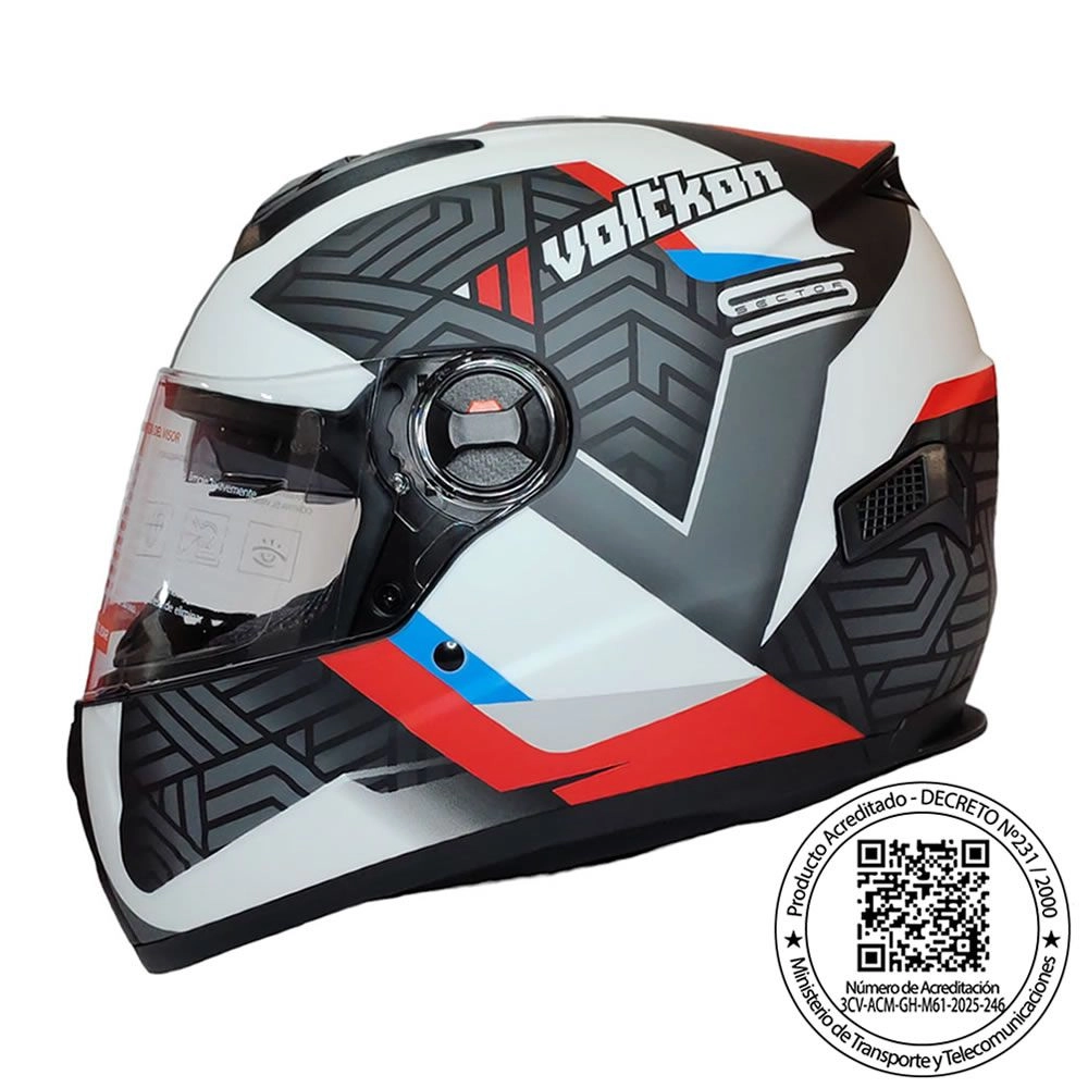CASCO GHB M-61 SCHEME NEGRO GRIS ROJO MATE