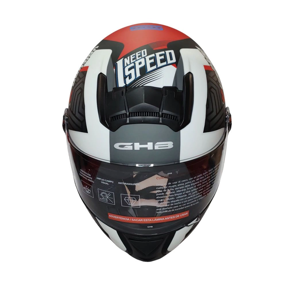 CASCO GHB M-61 SCHEME NEGRO GRIS ROJO MATE