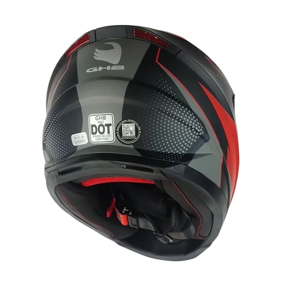 CASCO GHB M-62 DEXTER NEGRO ROJO MATTE