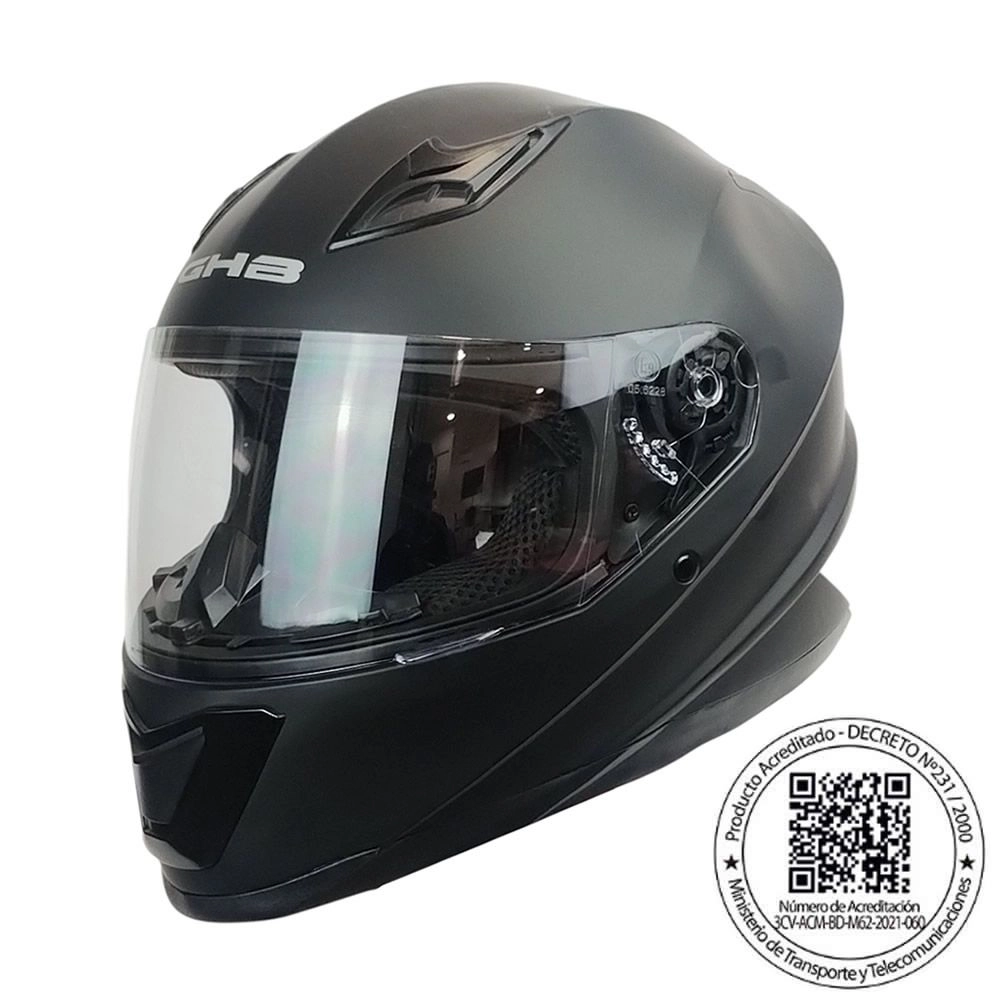 CASCO INTEGRAL GHB M-62 MONO NEGRO MATE