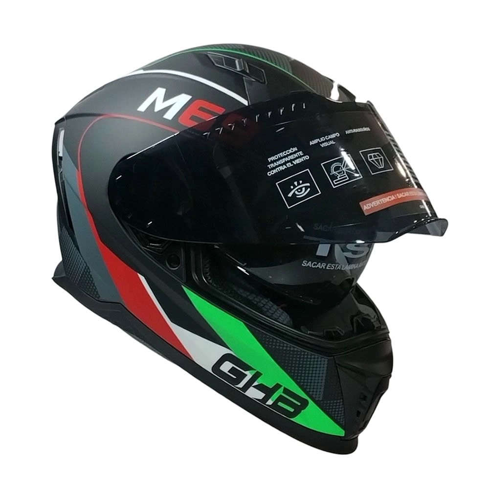 CASCO GHB M-69 STRIPES VER BL ROJ MIC TINT MATTE