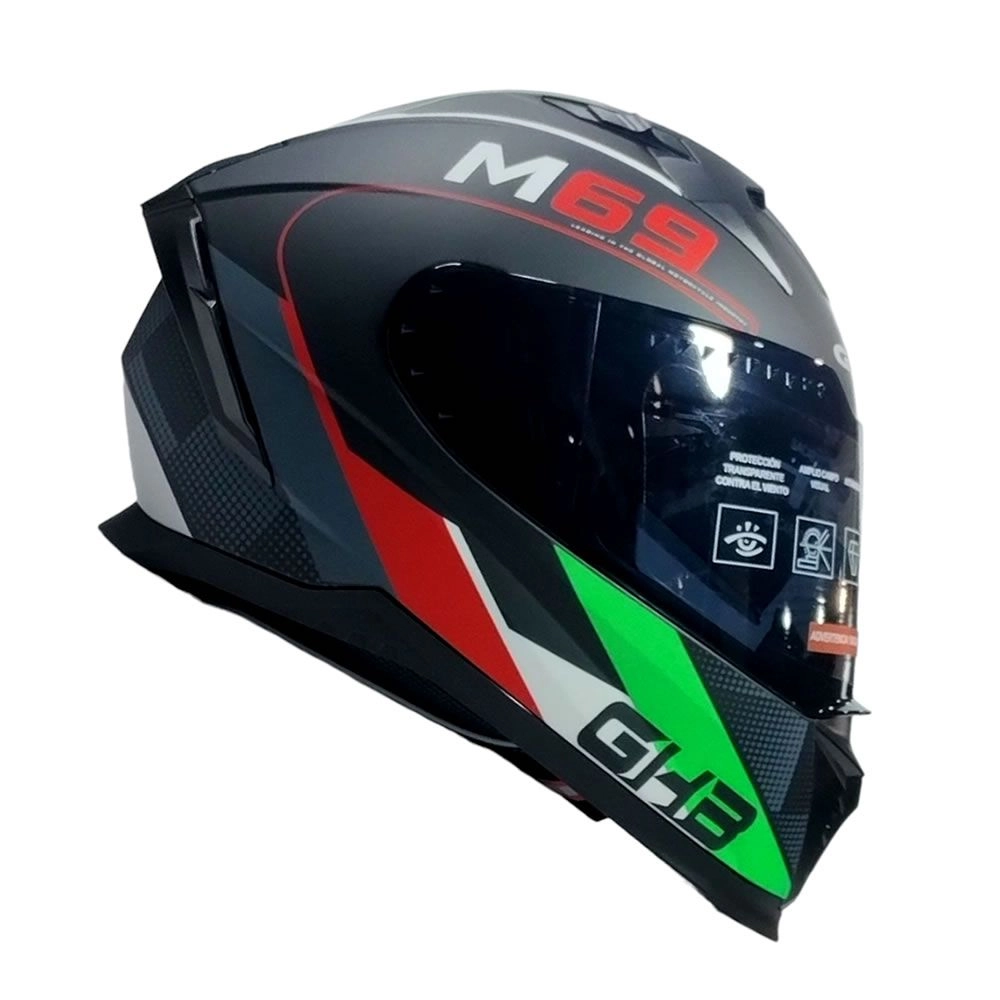 CASCO GHB M-69 STRIPES VER BL ROJ MIC TINT MATTE