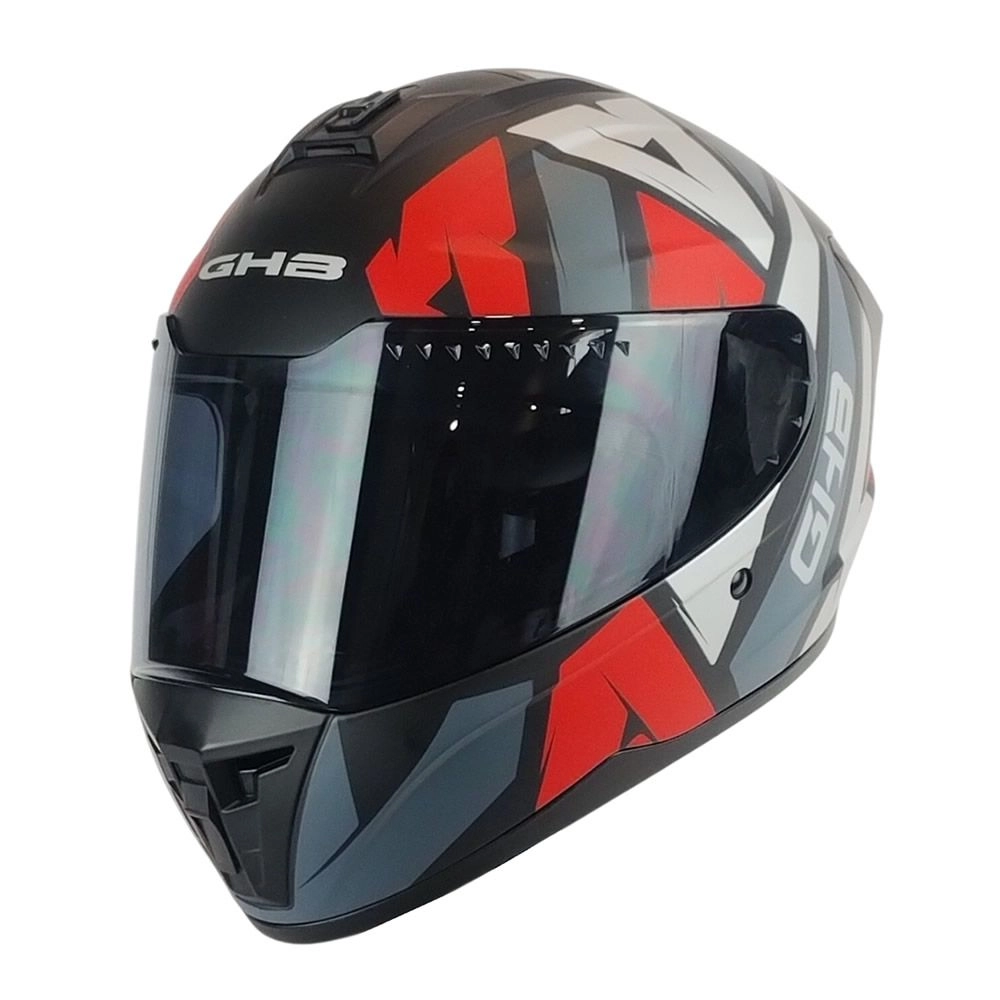 CASCO GHB M-72 KINGDOM NEGRO ROJO MATE MICA TINTEADA