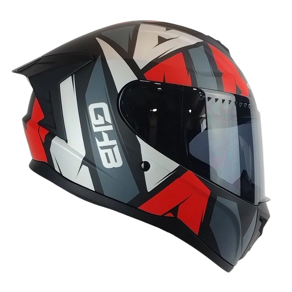CASCO GHB M-72 KINGDOM NEGRO ROJO MATE MICA TINTEADA