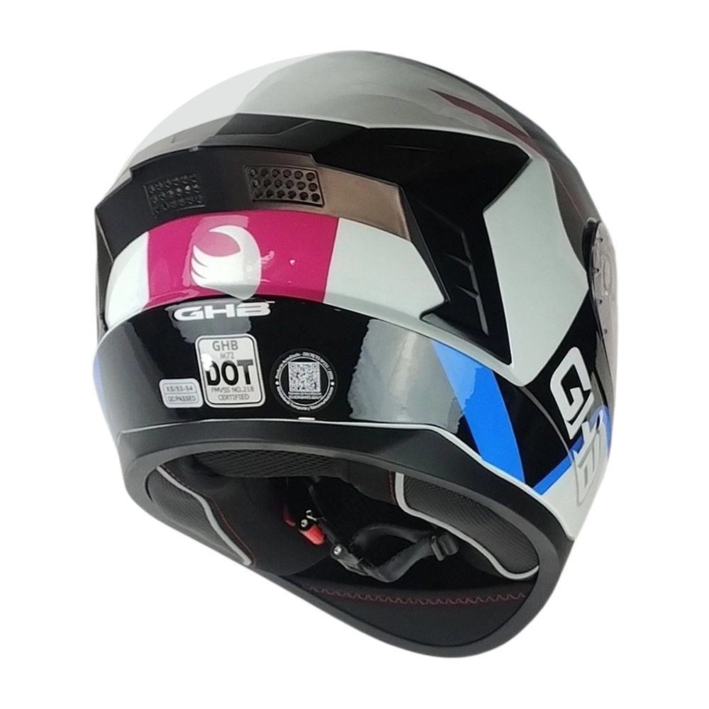 CASCO GHB M-72 ZABAK BLANCO AZUL ROSA