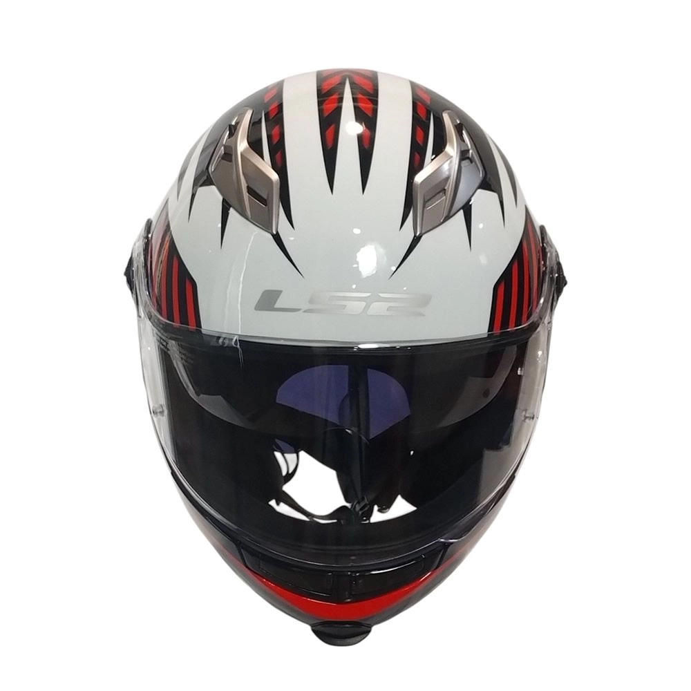 CASCO LS2 FF370 EASY EXTENT NEGRO BLANCO ROJO