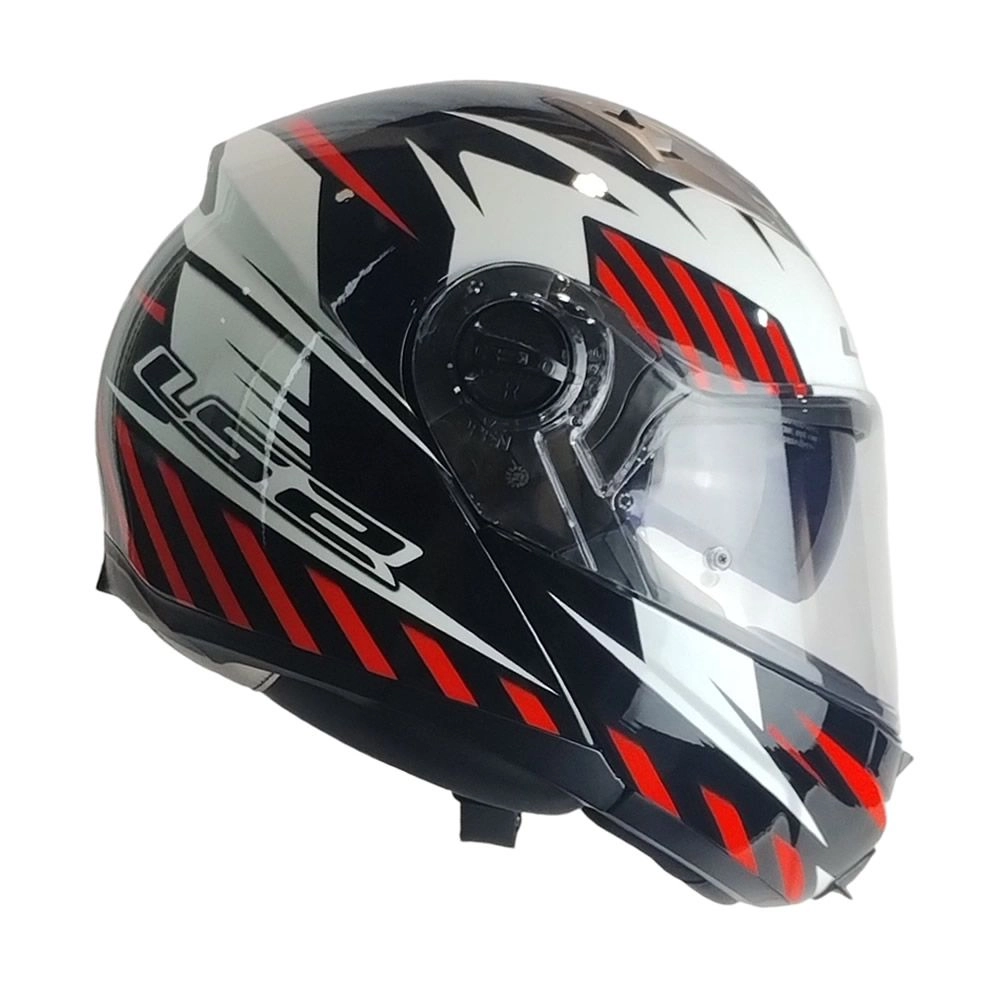CASCO LS2 FF370 EASY EXTENT NEGRO BLANCO ROJO
