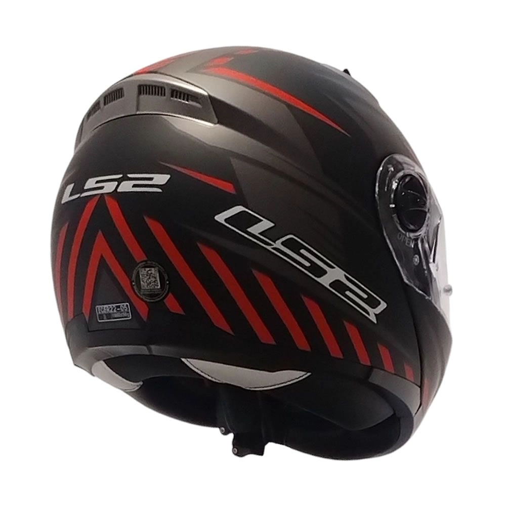CASCO LS2 FF370 EASY EXTENT NEGRO ROJO MATE