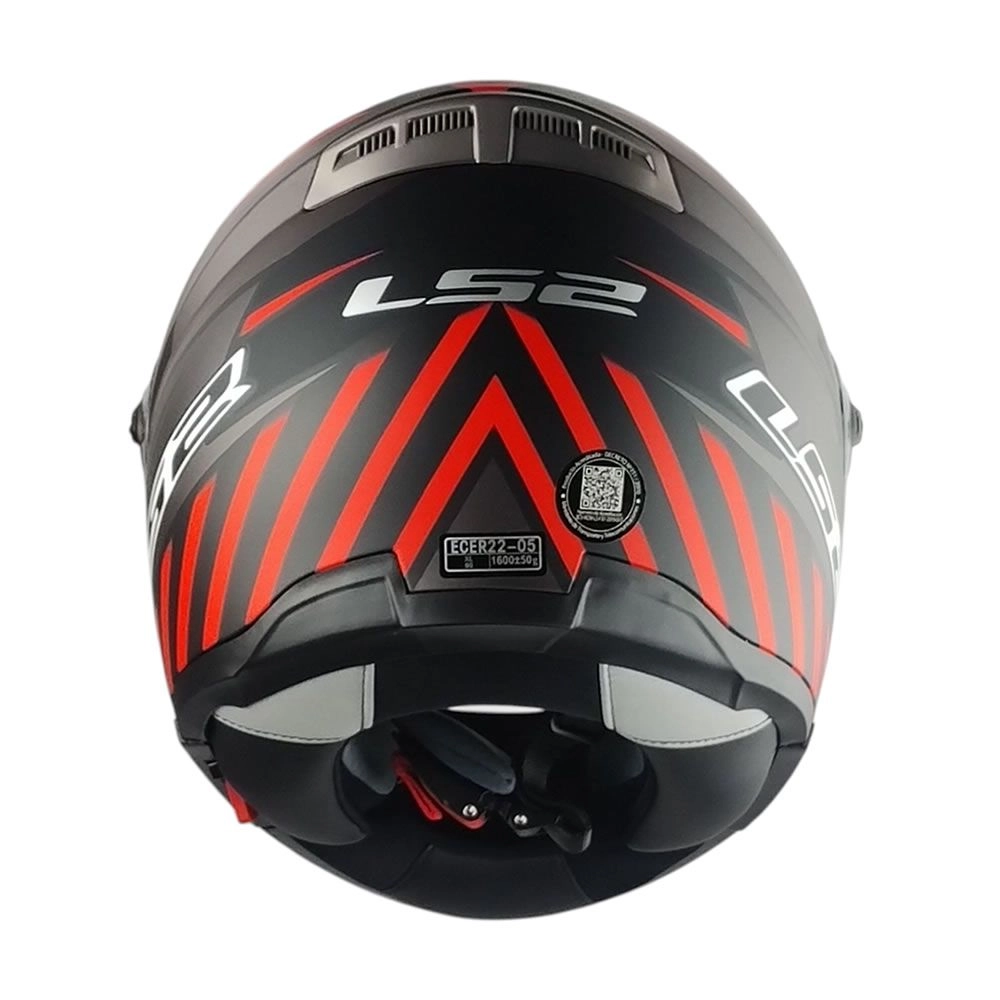 CASCO LS2 FF370 EASY EXTENT NEGRO ROJO MATE