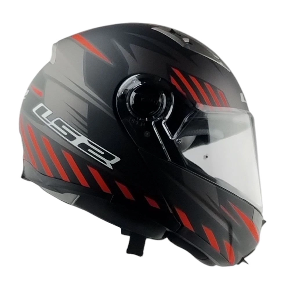 CASCO LS2 FF370 EASY EXTENT NEGRO ROJO MATE