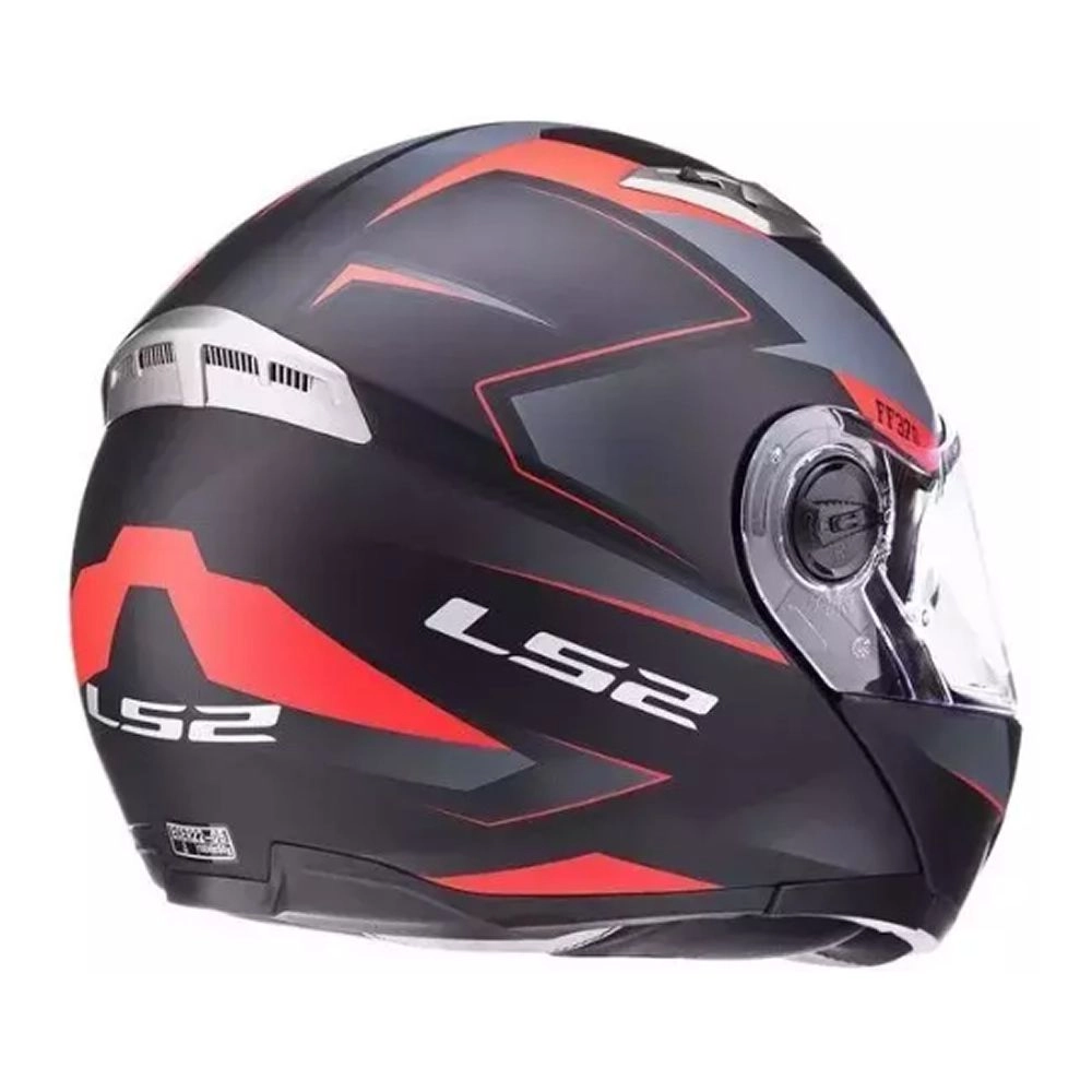 CASCO LS2 FF370 EASY STRIP NEGRO ROJO MATE