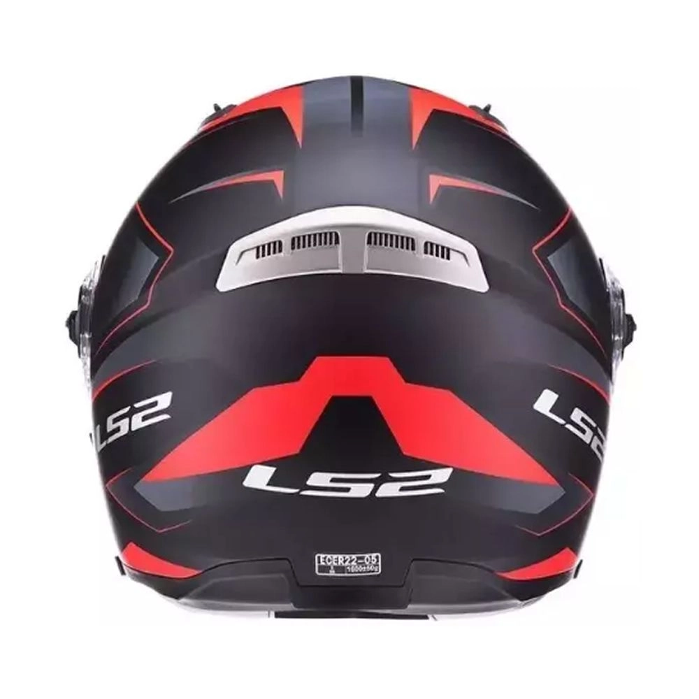 CASCO LS2 FF370 EASY STRIP NEGRO ROJO MATE