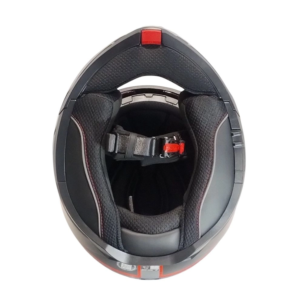 CASCO LS2 FF908 STROBE II MONZA NEGRO GRIS ROJO MATE