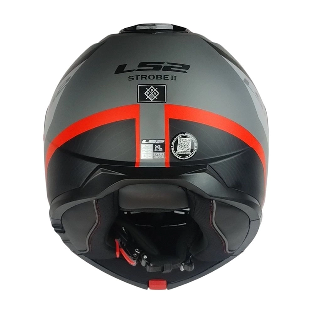 CASCO LS2 FF908 STROBE II MONZA NEGRO GRIS ROJO MATE