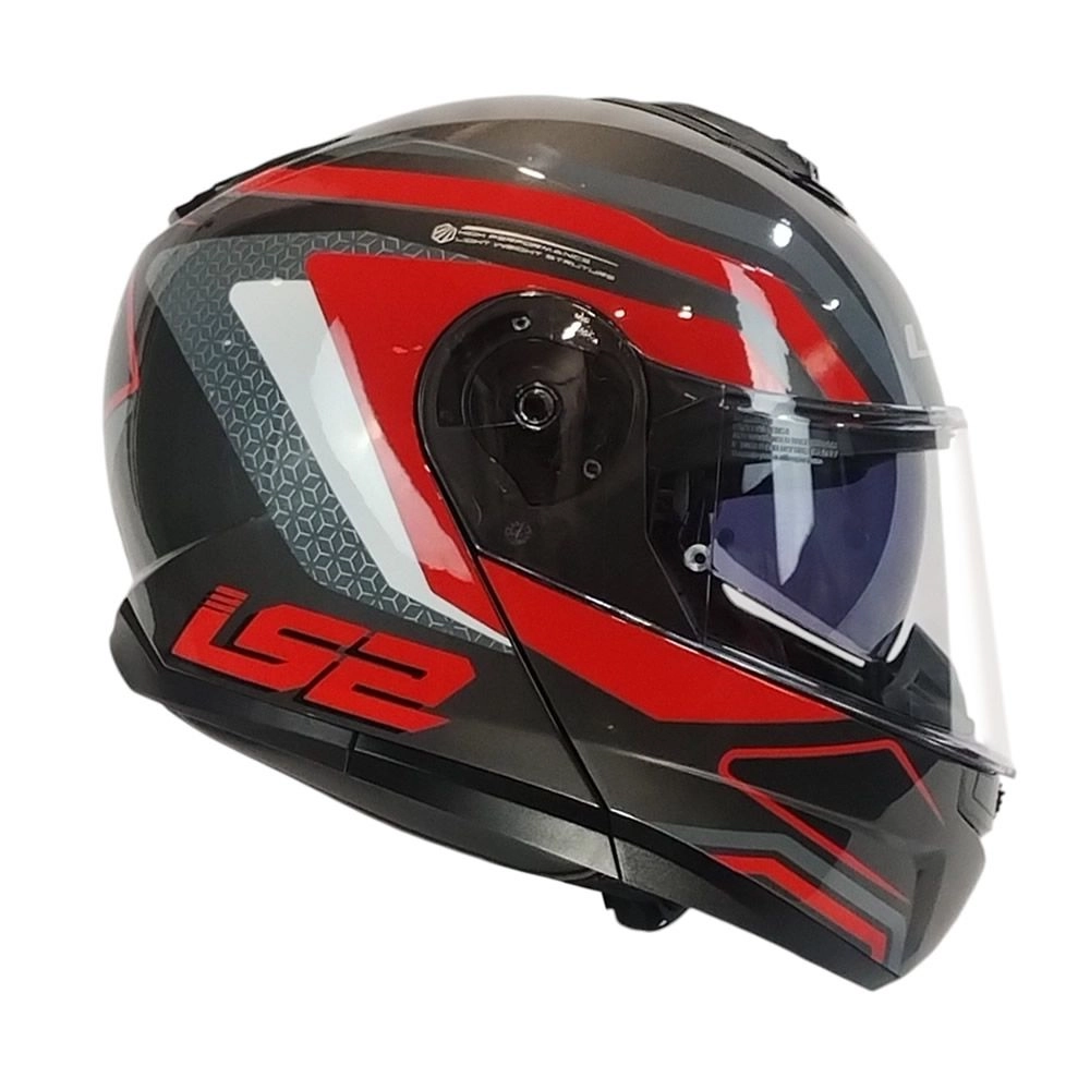 CASCO LS2 FF908 STROBE II PHANTOM TITANIO GRIS ROJO
