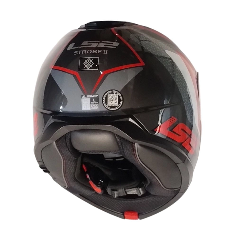 CASCO LS2 FF908 STROBE II PHANTOM TITANIO GRIS ROJO