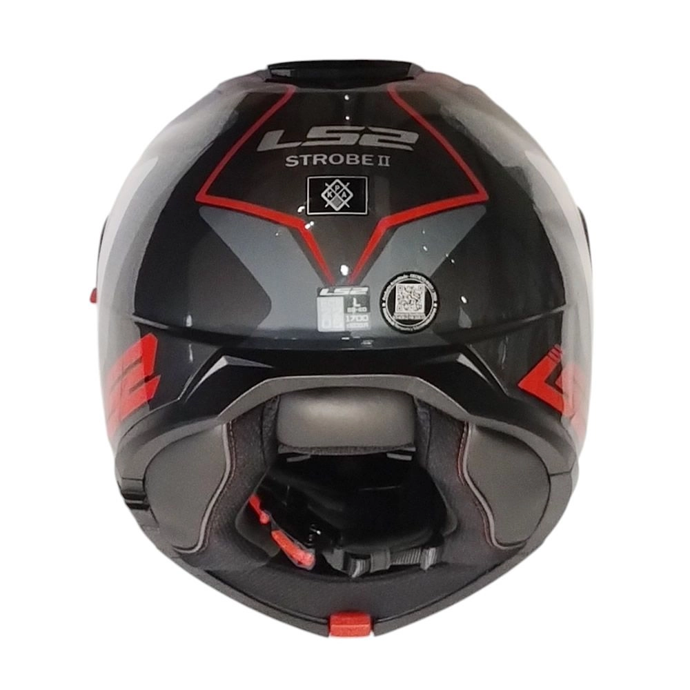 CASCO LS2 FF908 STROBE II PHANTOM TITANIO GRIS ROJO