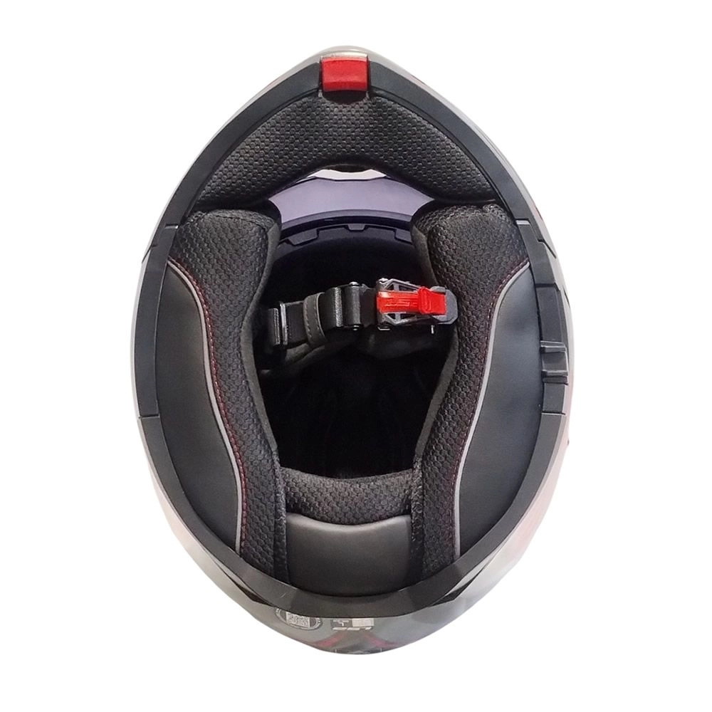 CASCO LS2 FF908 STROBE II PHANTOM TITANIO GRIS ROJO