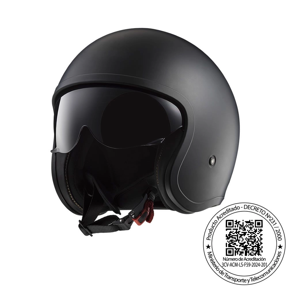 CASCO LS2 OF599 SPITFIRE II NEGRO MATE