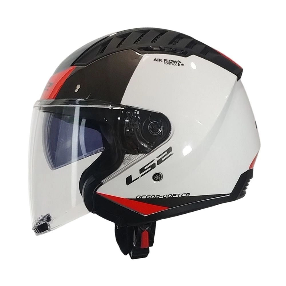 CASCO LS2 OF600 COPTER II URBANE BLANCO ROJO