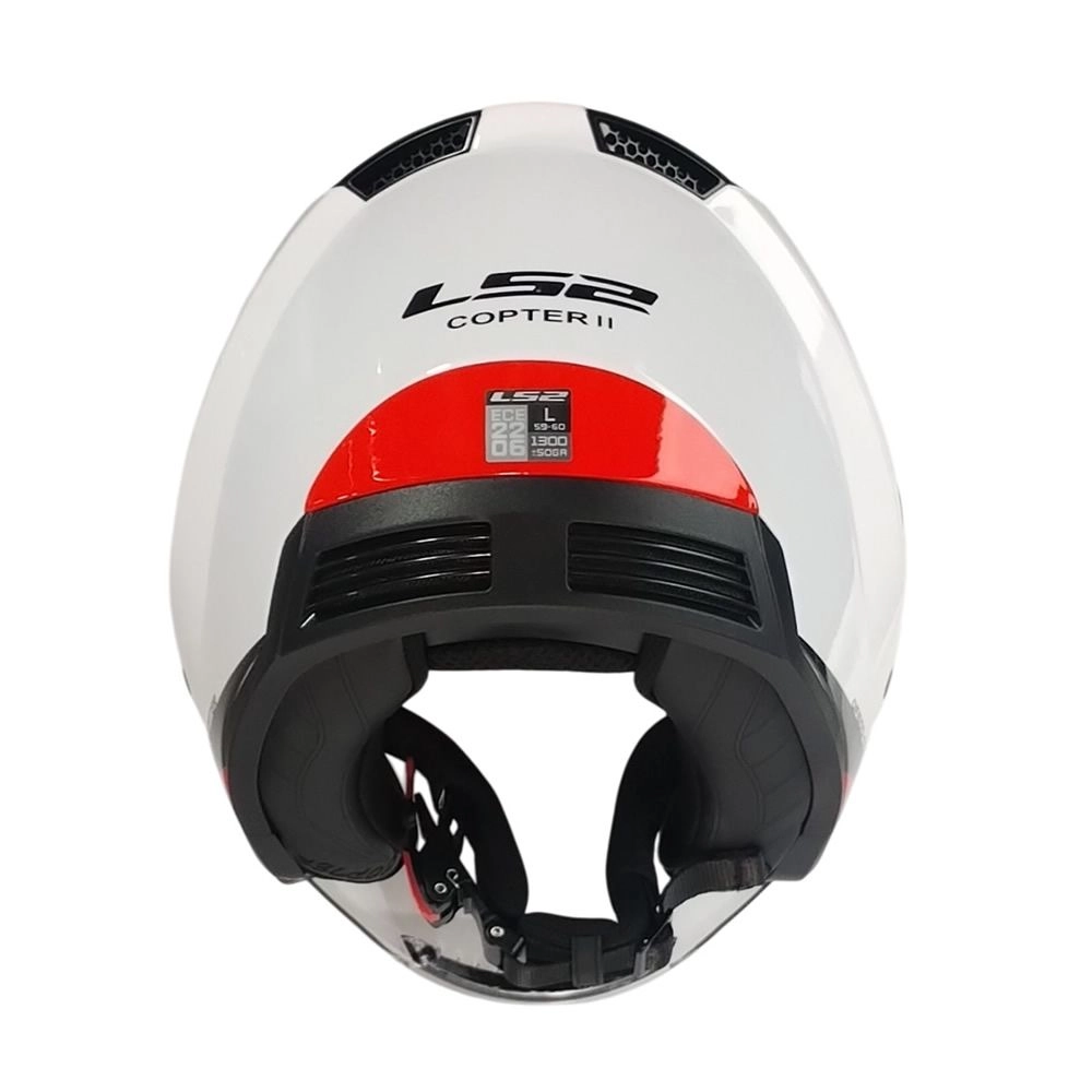 CASCO LS2 OF600 COPTER II URBANE BLANCO ROJO