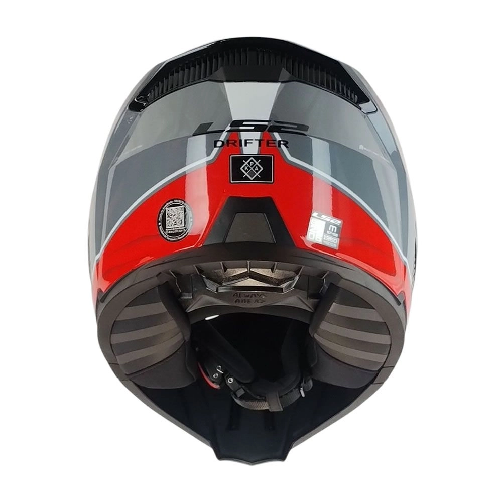 CASCO LS2 OF606 DRIFTER DEVOR SILVER TITANIO ROJO