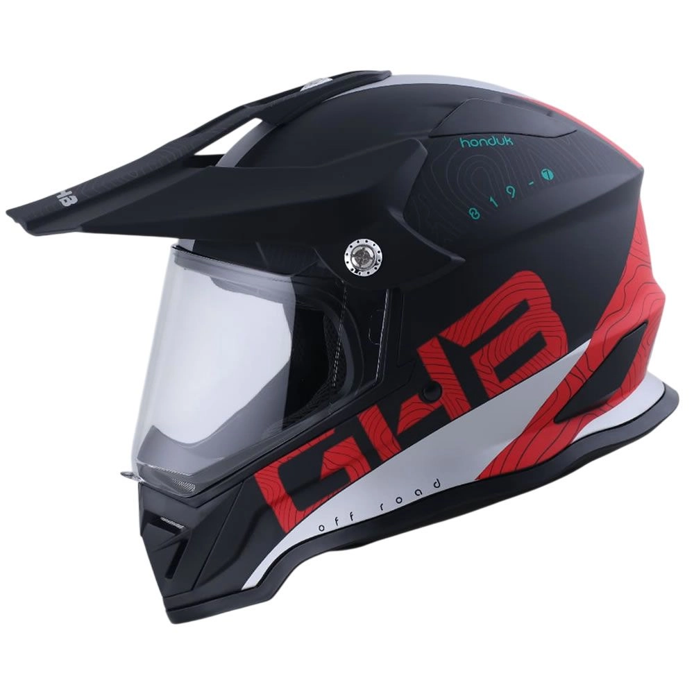 CASCO GHB 819-7 HONDUK NEGRO ROJO MATE