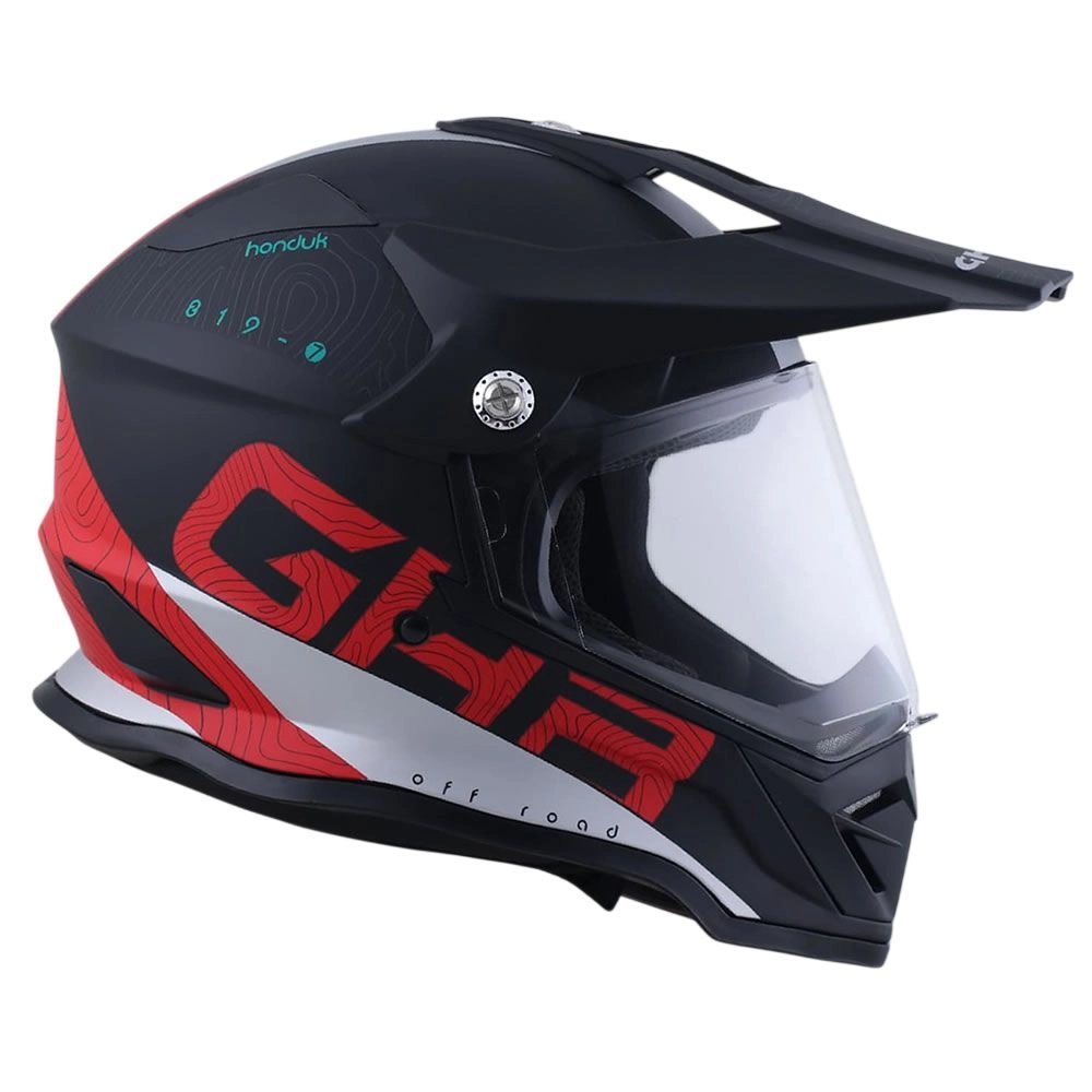 CASCO GHB 819-7 HONDUK NEGRO ROJO MATE