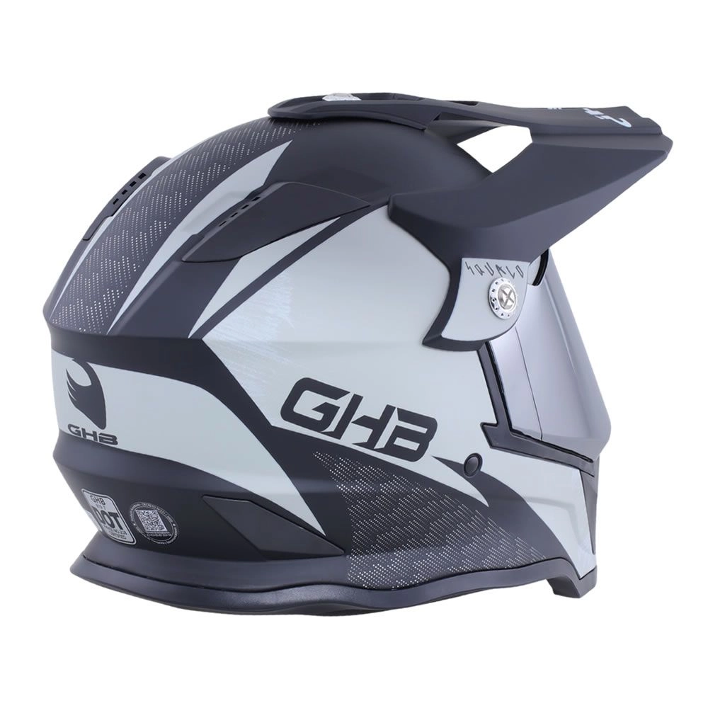 CASCO GHB 819-7 SQUALO NEGRO GRIS MATE MICA IRIDIUM SILVER