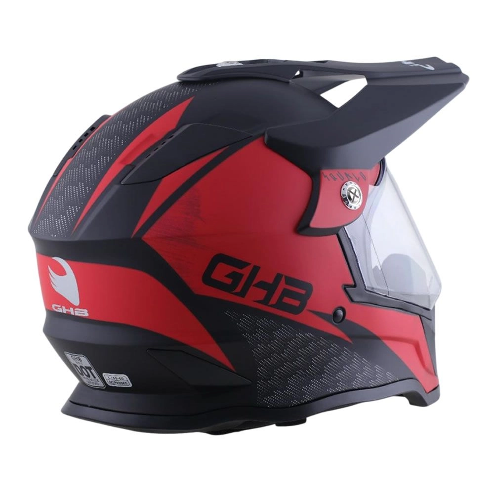 CASCO GHB 819-7 SQUALO NEGRO ROJO MATE