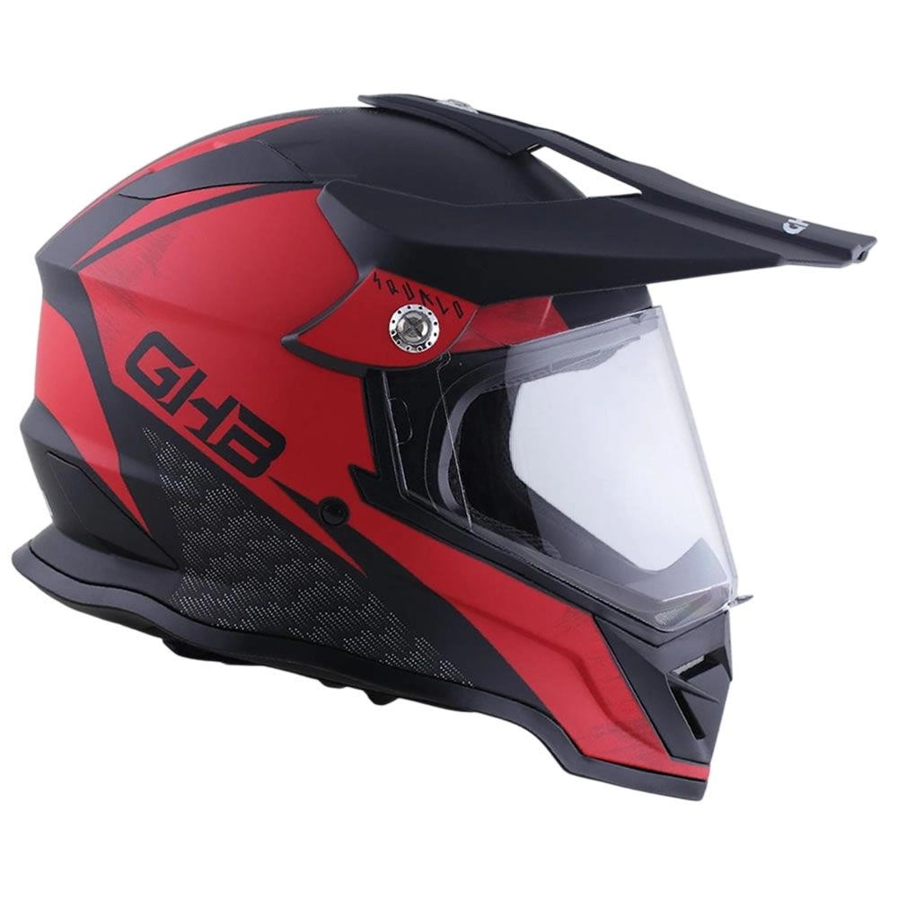 CASCO GHB 819-7 SQUALO NEGRO ROJO MATE