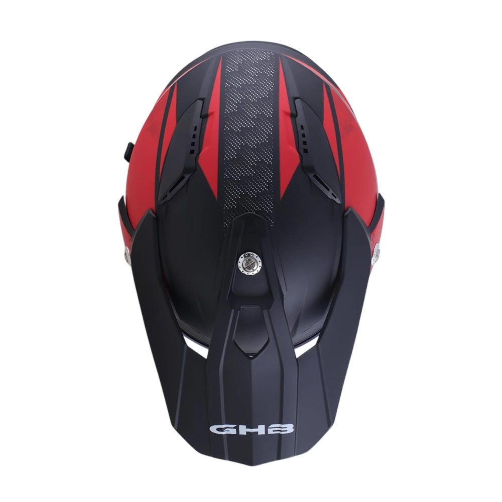 CASCO GHB 819-7 SQUALO NEGRO ROJO MATE